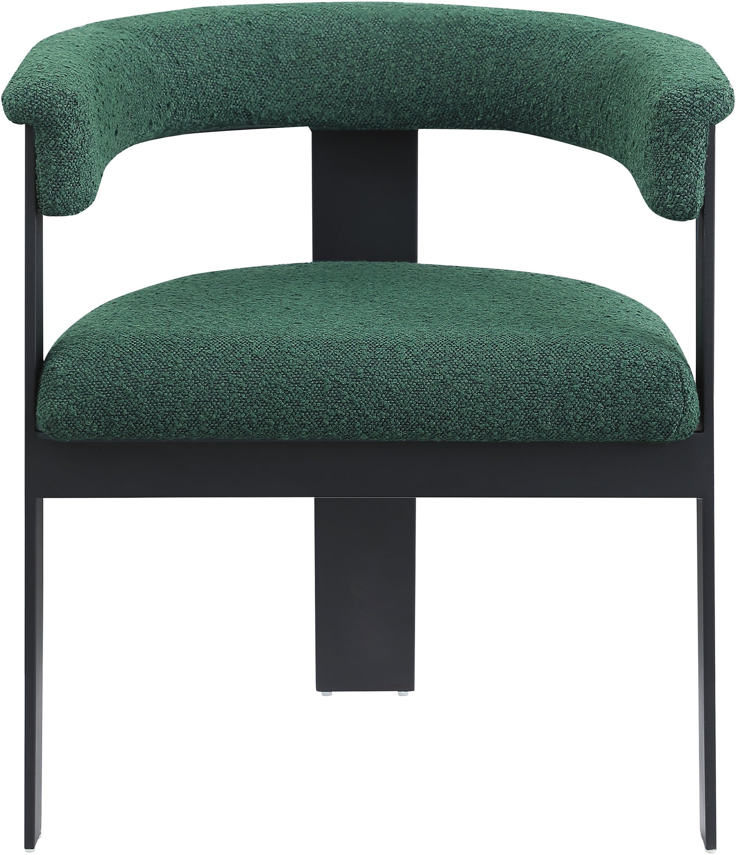 rivas green boucle fabric dining chair c