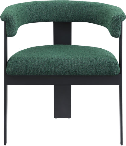 Rivas Green Boucle Fabric Dining Chair C