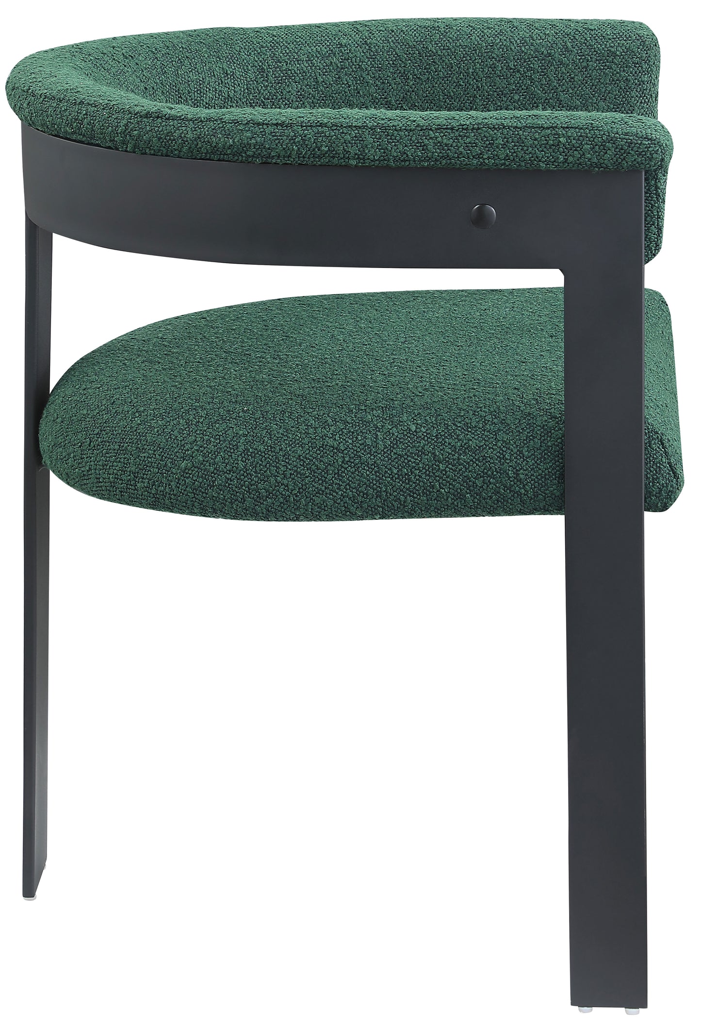 rivas green boucle fabric dining chair c