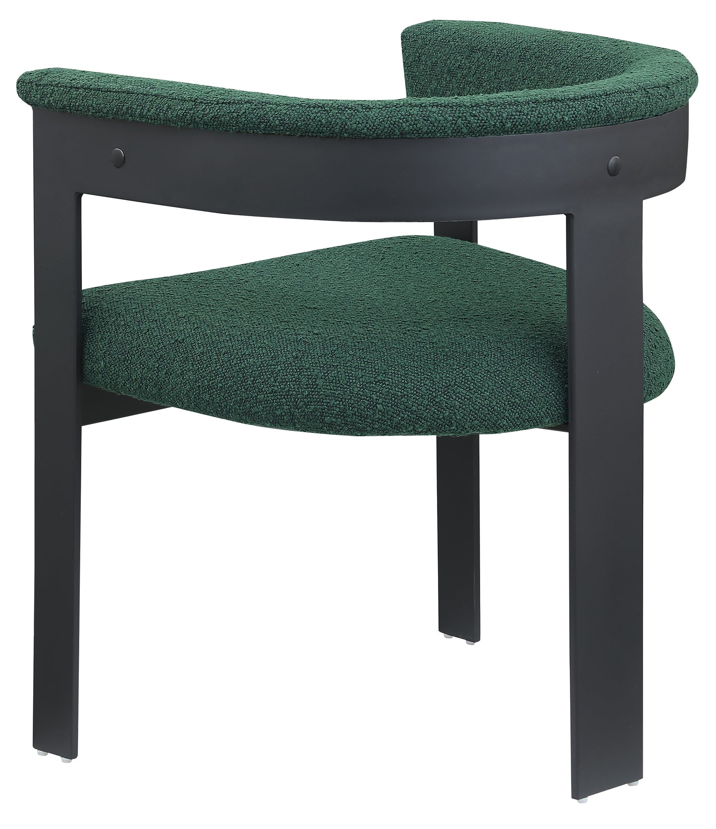 rivas green boucle fabric dining chair c