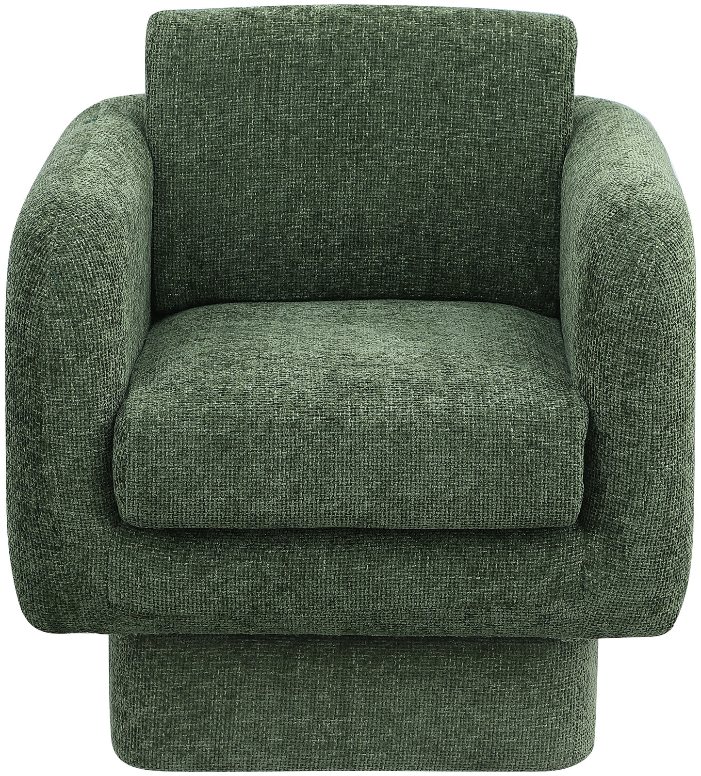 joel green chenille fabric swivel accent chair green