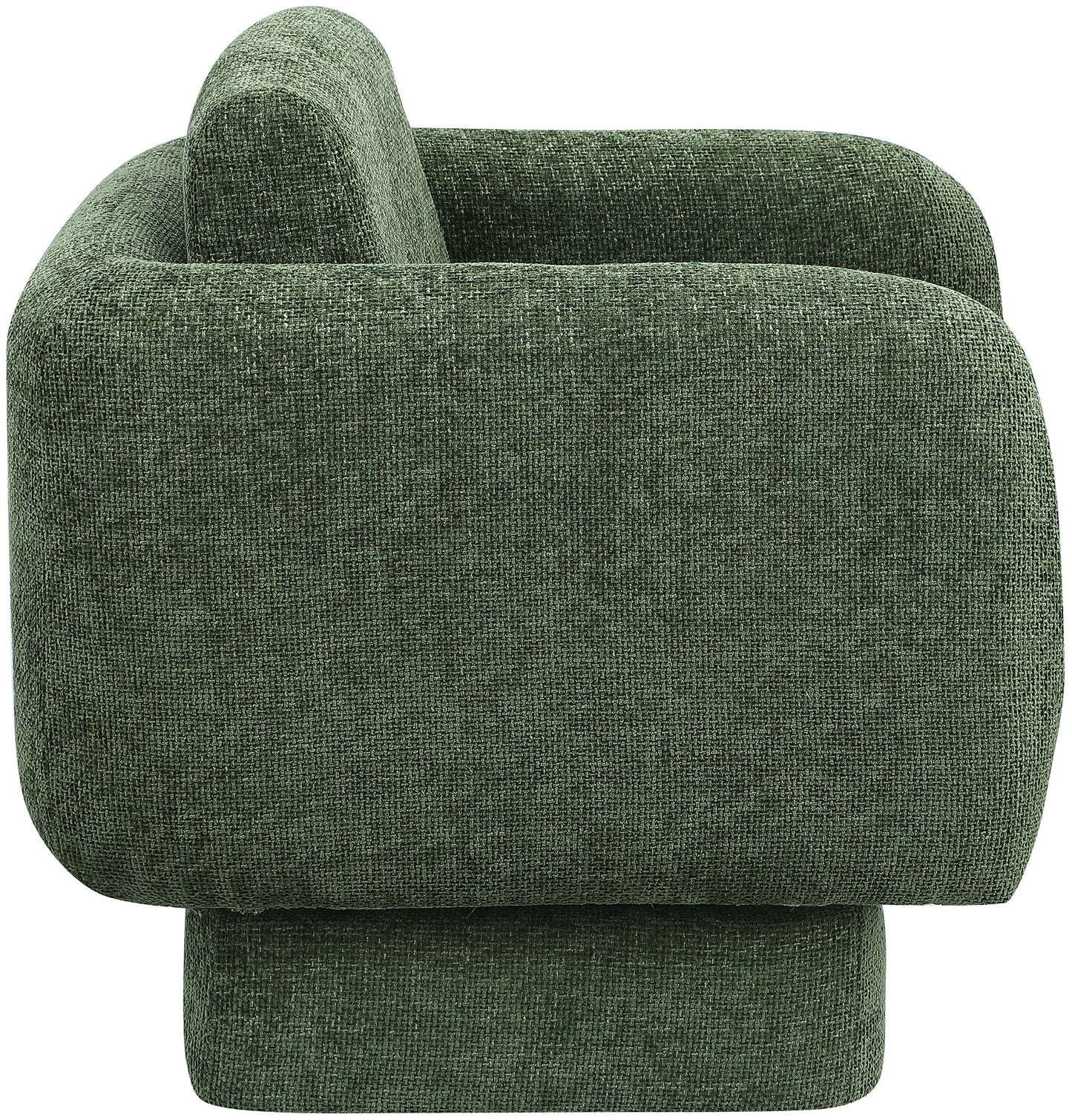 joel green chenille fabric swivel accent chair green