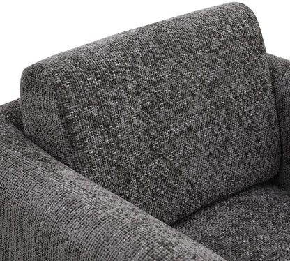 Joel Grey Chenille Fabric Swivel Accent Chair Grey