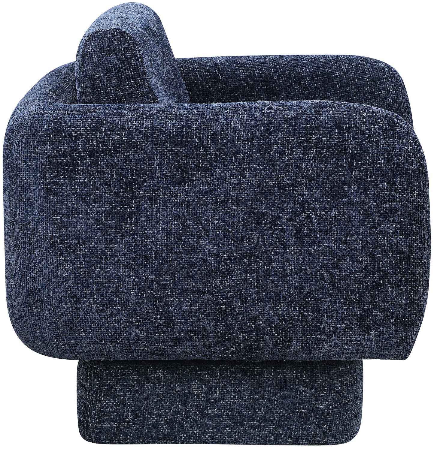 joel navy chenille fabric swivel accent chair navy