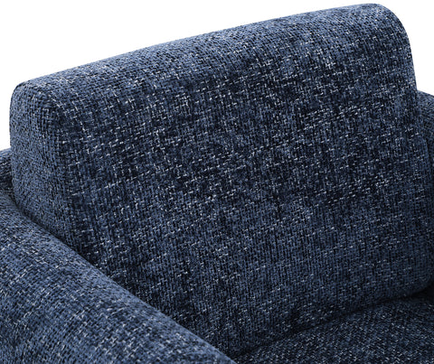 Joel Navy Chenille Fabric Swivel Accent Chair Navy