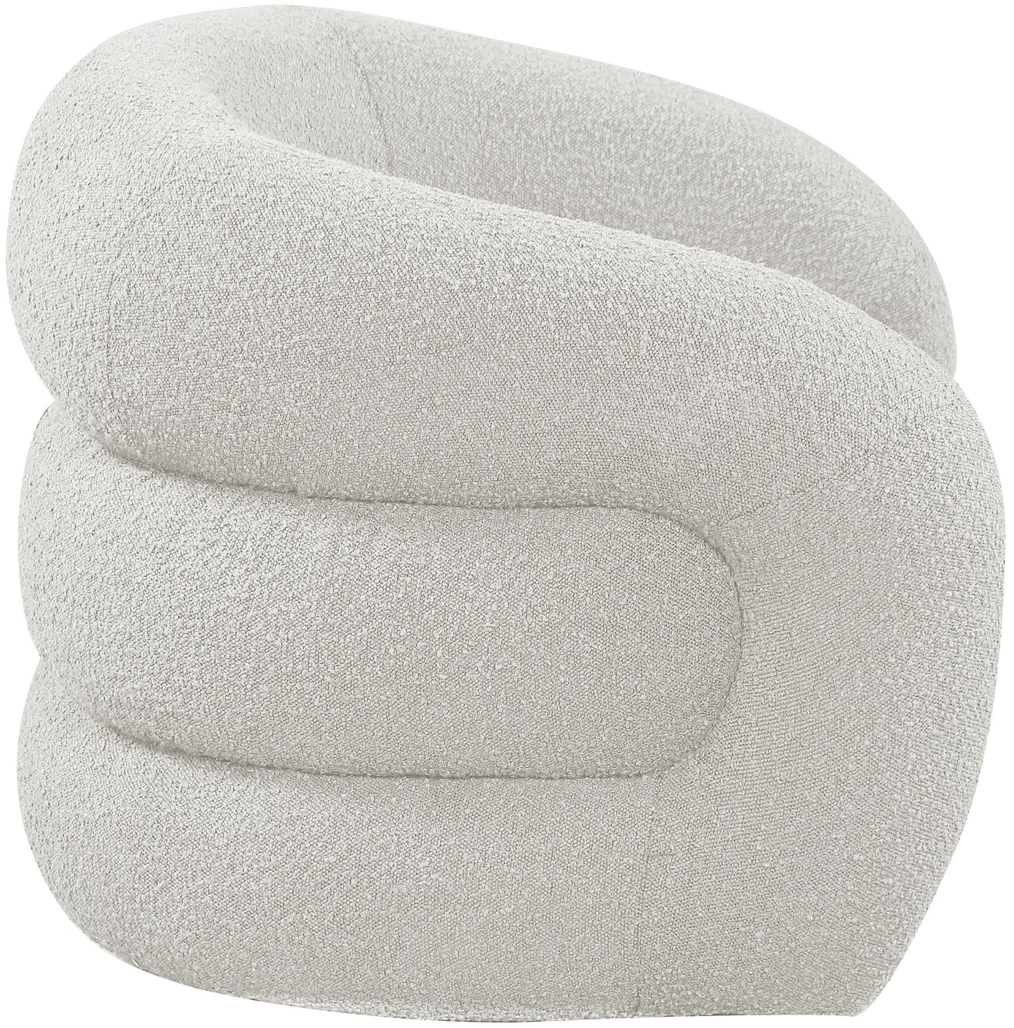 claude cream boucle fabric swivel accent chair cream