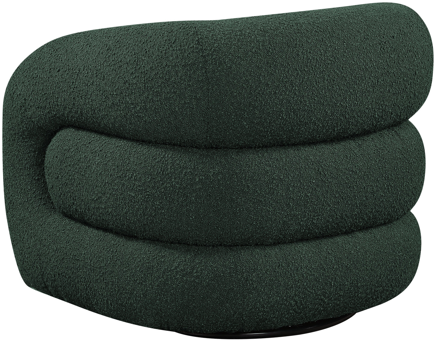 claude green boucle fabric swivel accent chair green