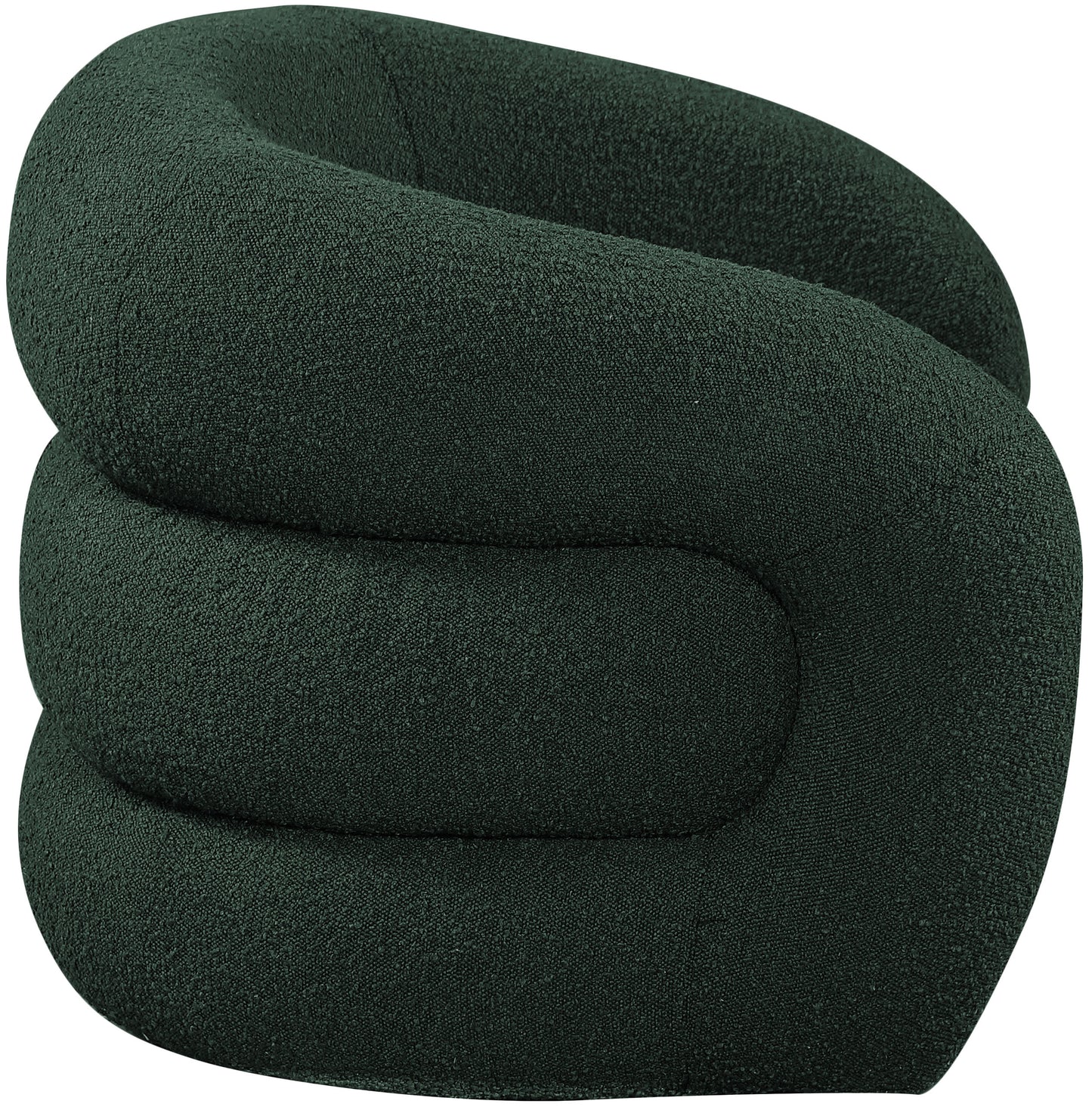 claude green boucle fabric swivel accent chair green