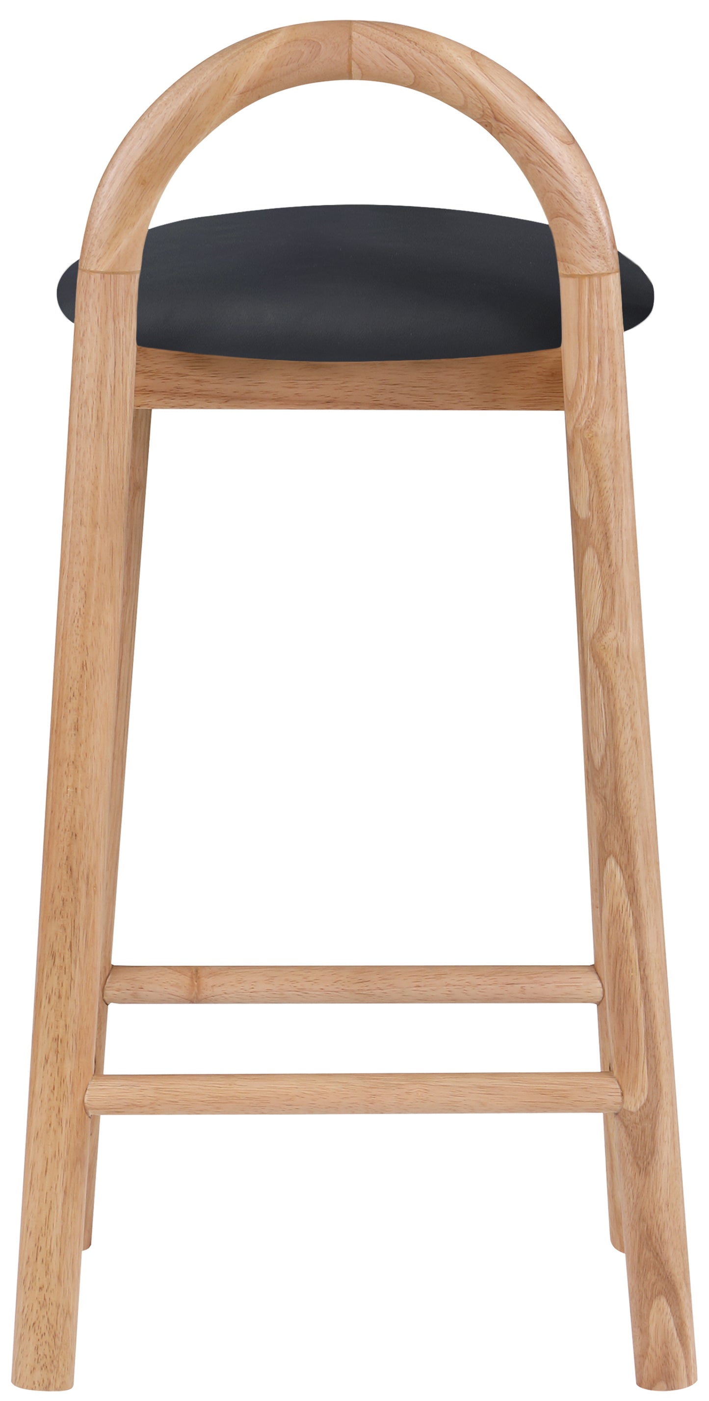 infinity black vegan leather stool