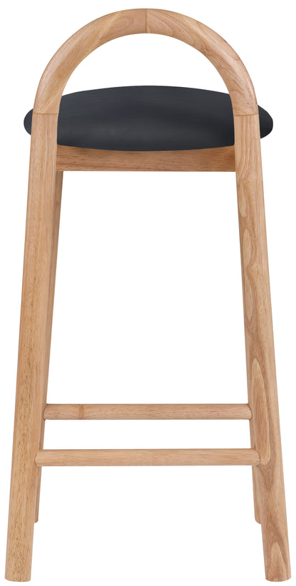 Infinity Black Vegan Leather Stool