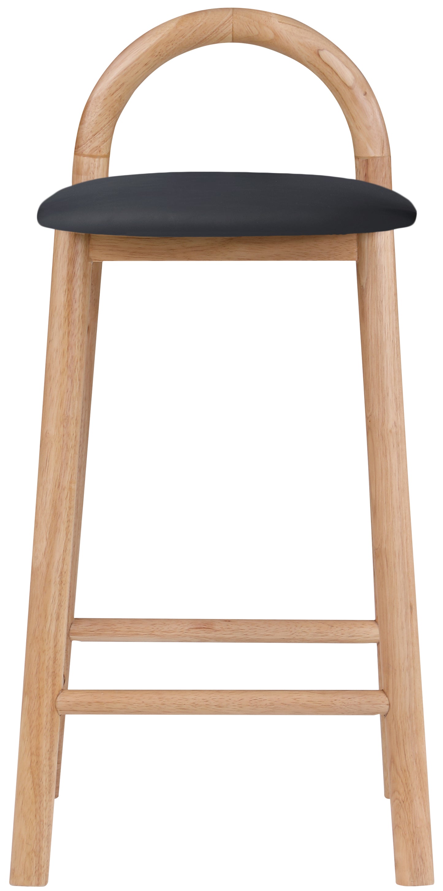 infinity black vegan leather stool