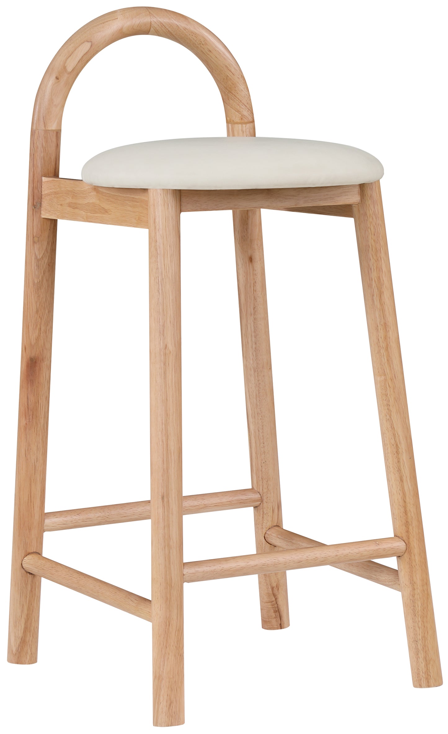 infinity cream vegan leather stool