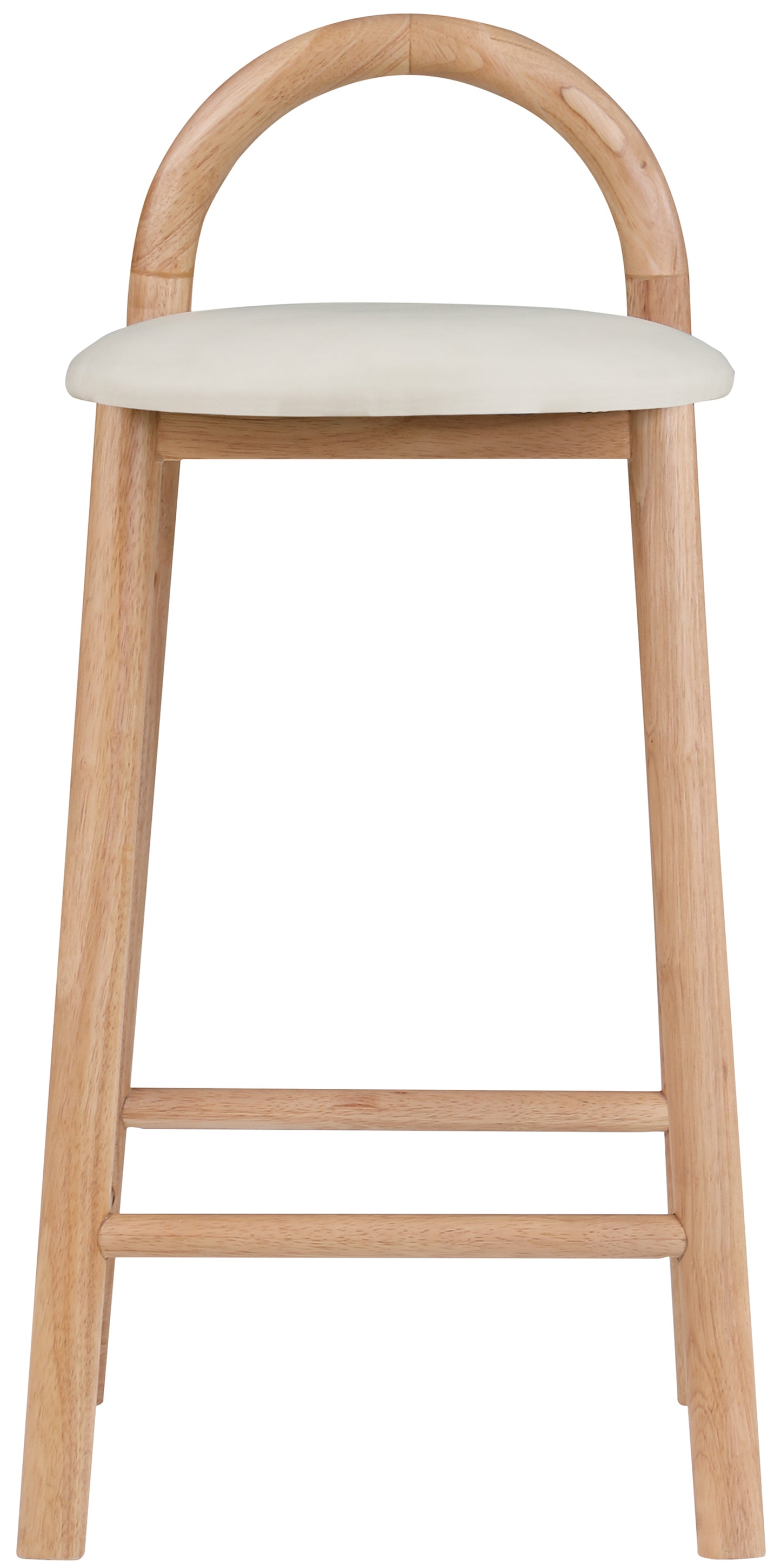 infinity cream vegan leather stool