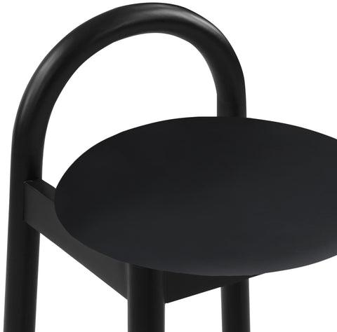 Heidi Black Faux Leather Stool C