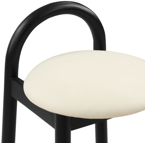 Heidi Cream Faux Leather Stool C