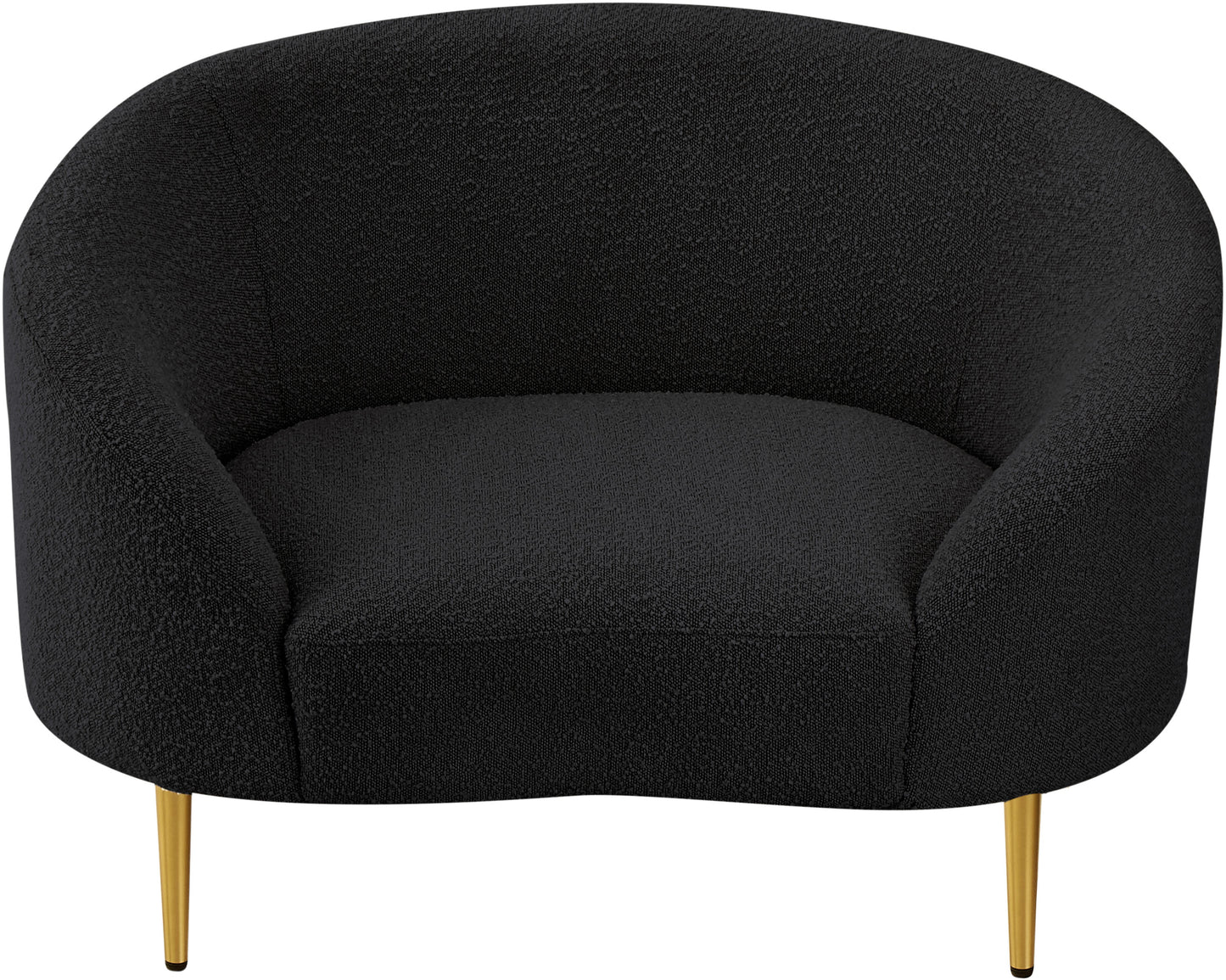 maddox black boucle fabric chair c