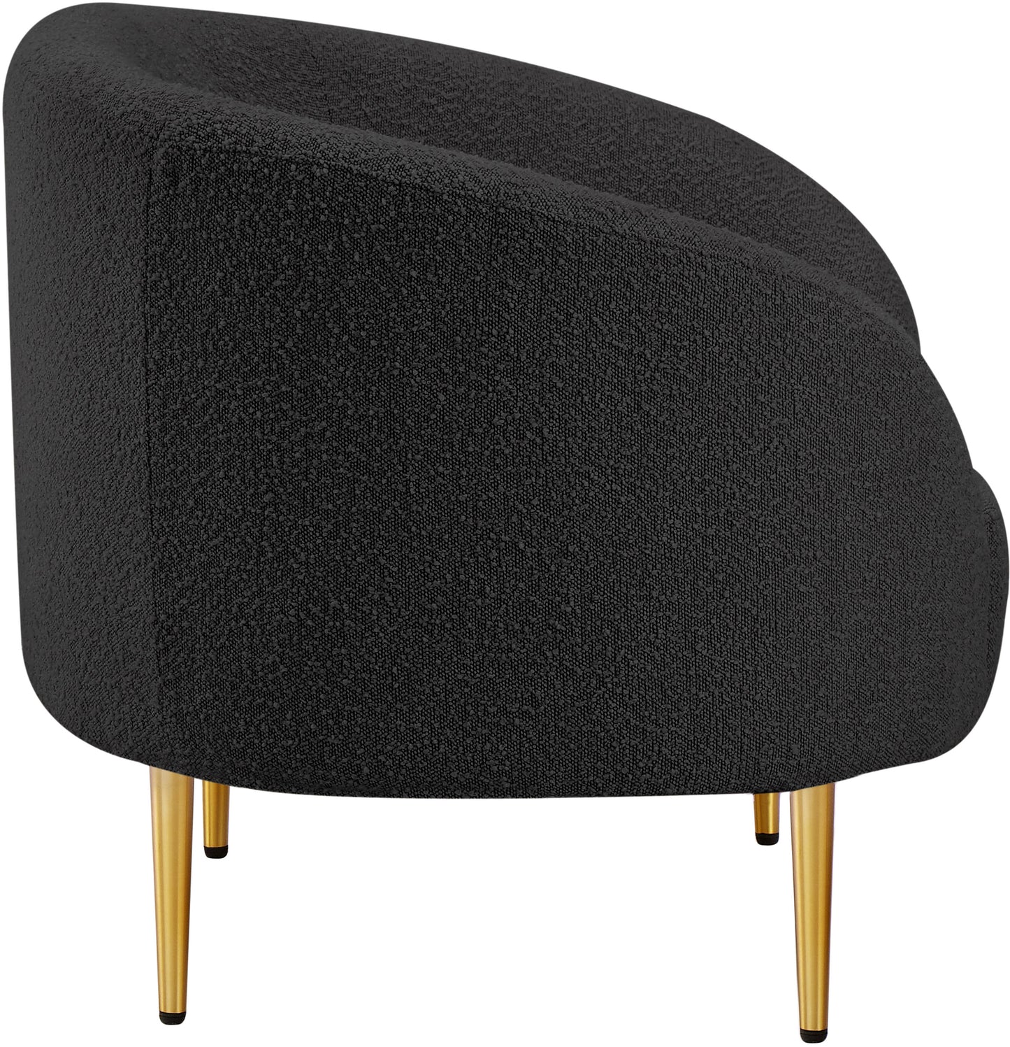 maddox black boucle fabric chair c