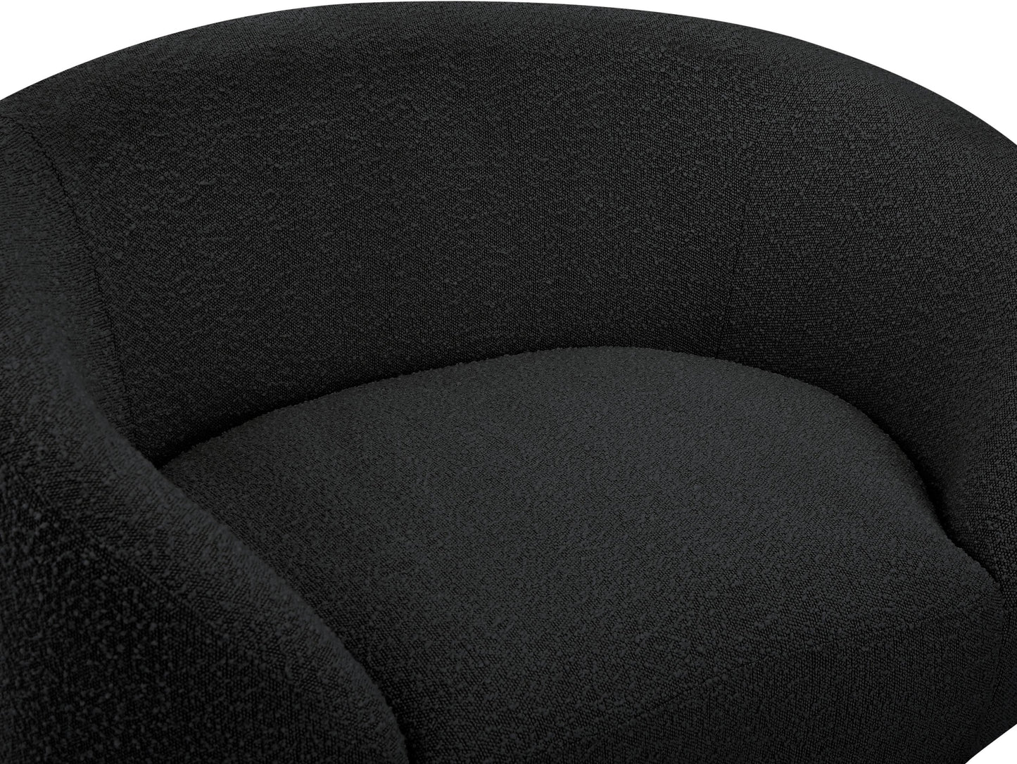 maddox black boucle fabric chair c