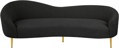 Maddox Black Boucle Fabric Sofa S