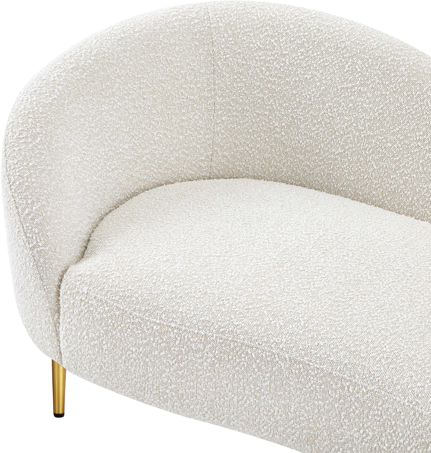 maddox cream boucle fabric loveseat l