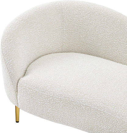 Maddox Cream Boucle Fabric Loveseat L