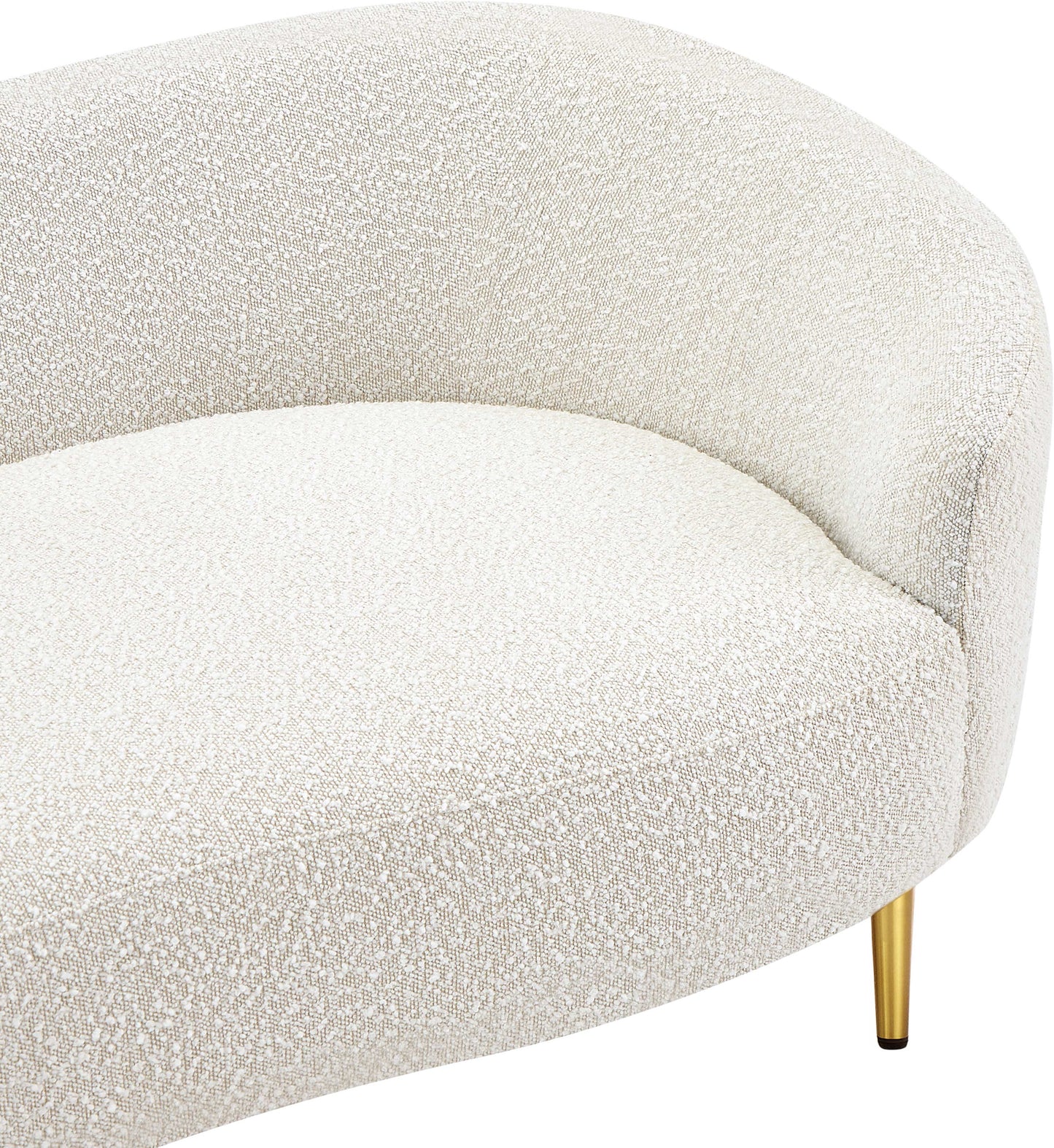 maddox cream boucle fabric loveseat l