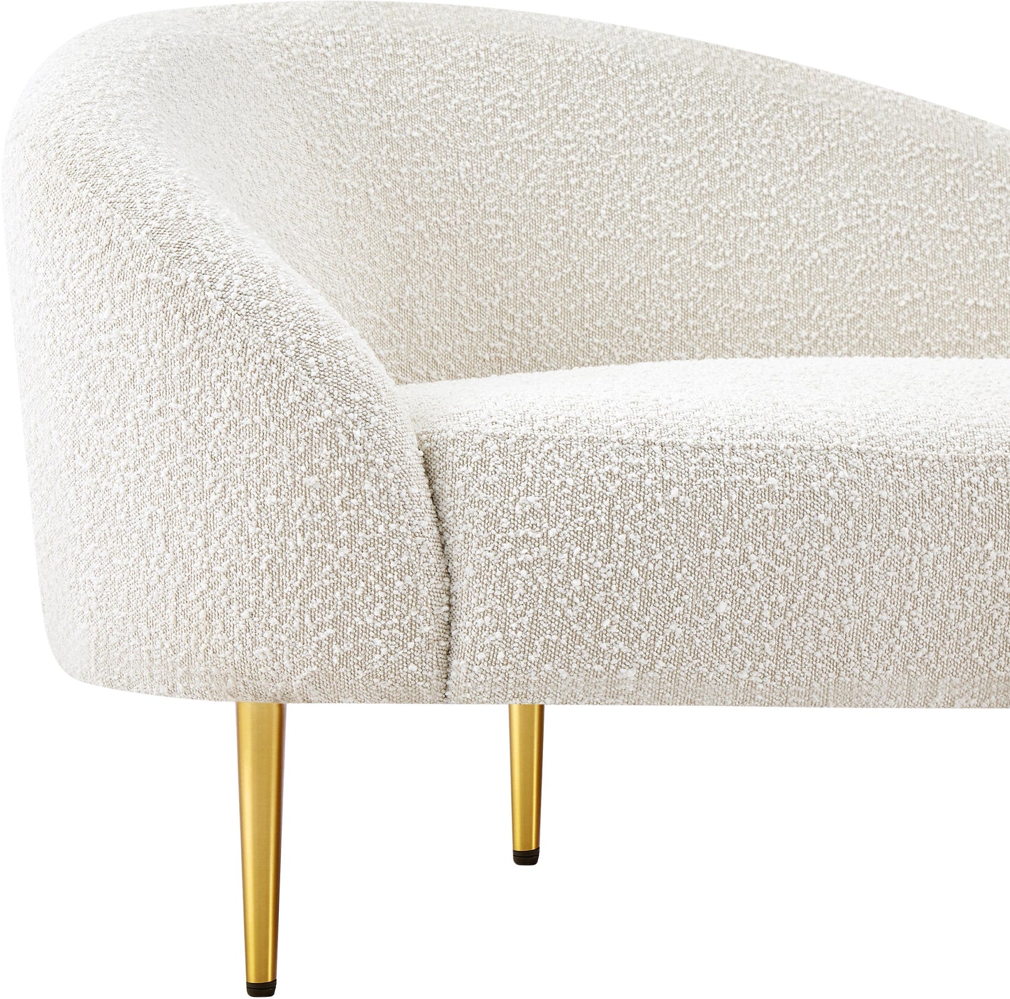 maddox cream boucle fabric loveseat l