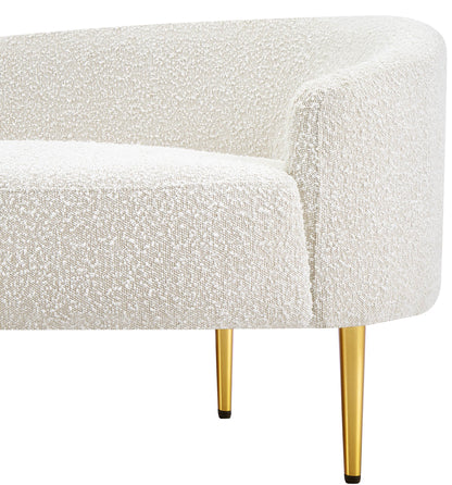 Maddox Cream Boucle Fabric Loveseat L