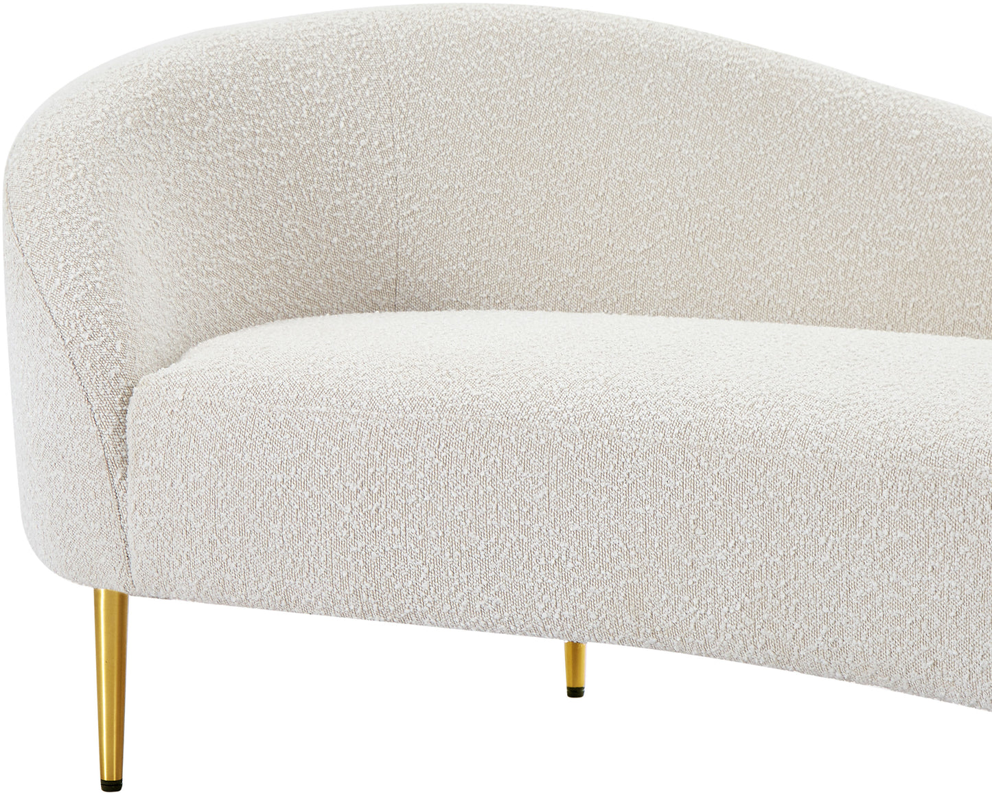 maddox cream boucle fabric loveseat l