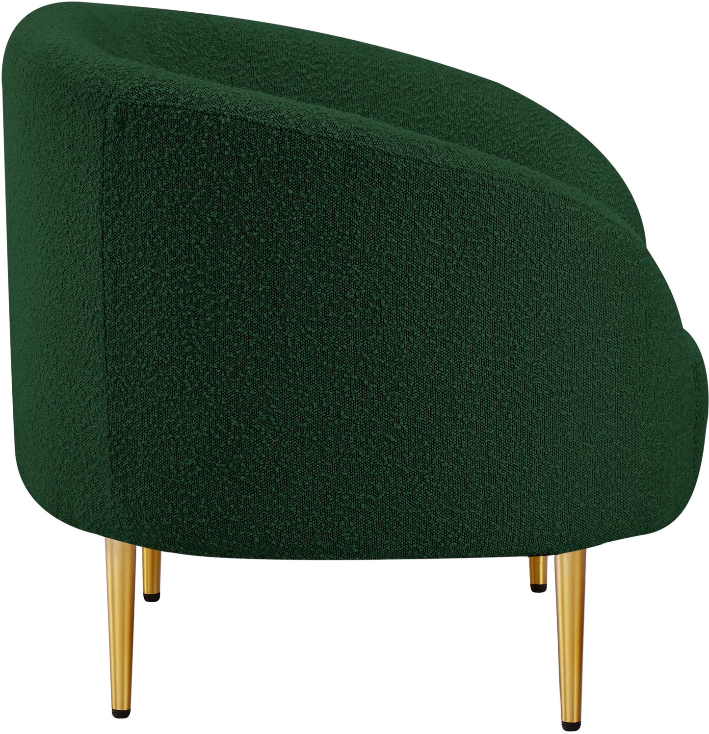 maddox green boucle fabric chair c