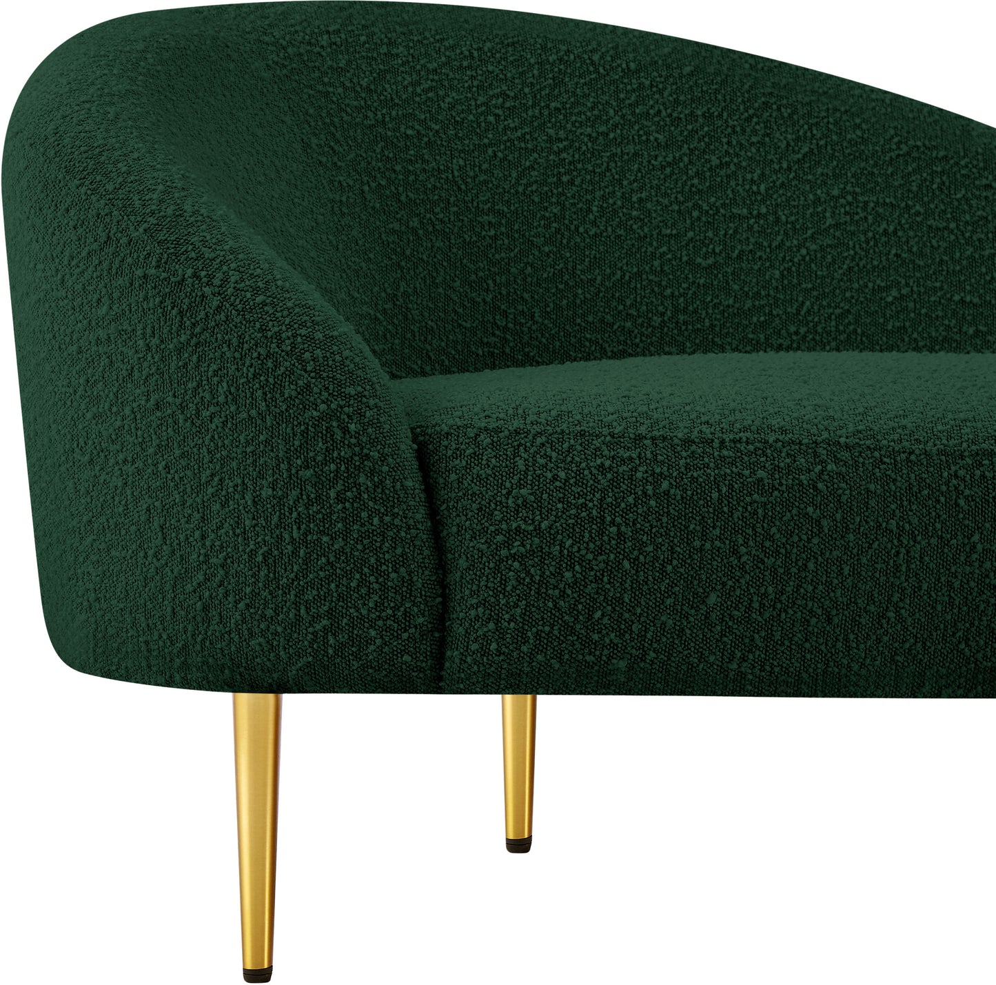 maddox green boucle fabric loveseat l