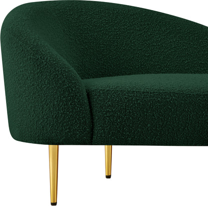 Maddox Green Boucle Fabric Loveseat L