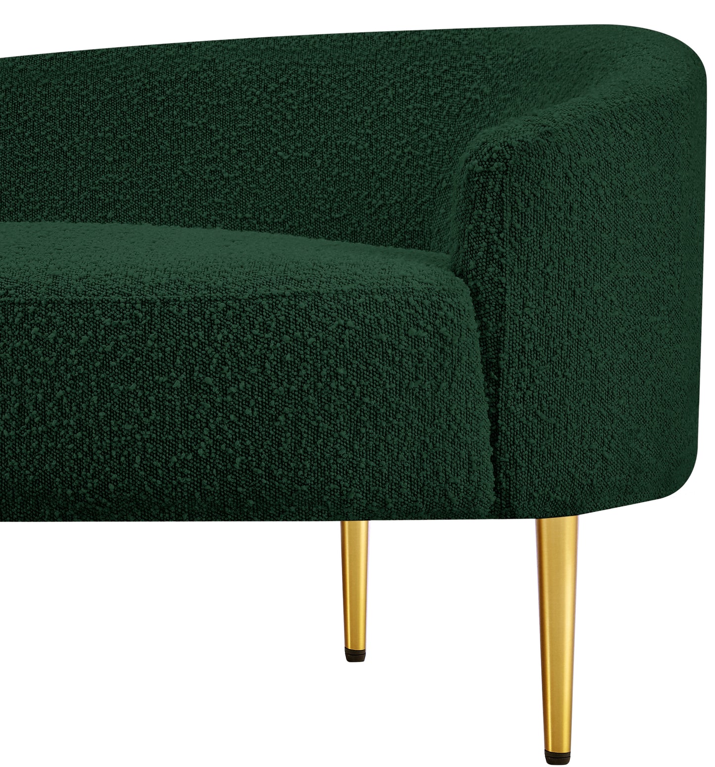 maddox green boucle fabric loveseat l