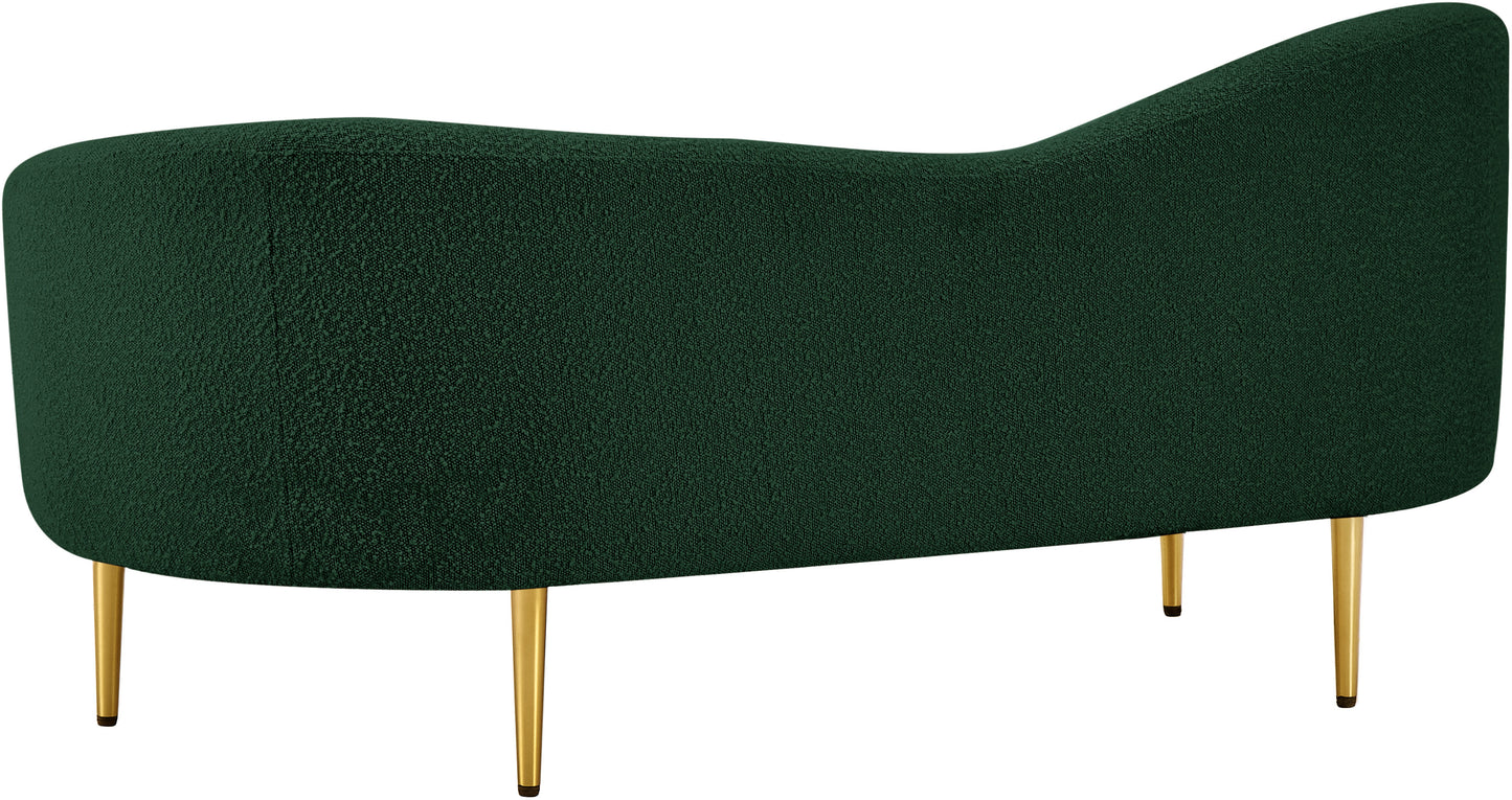 maddox green boucle fabric loveseat l