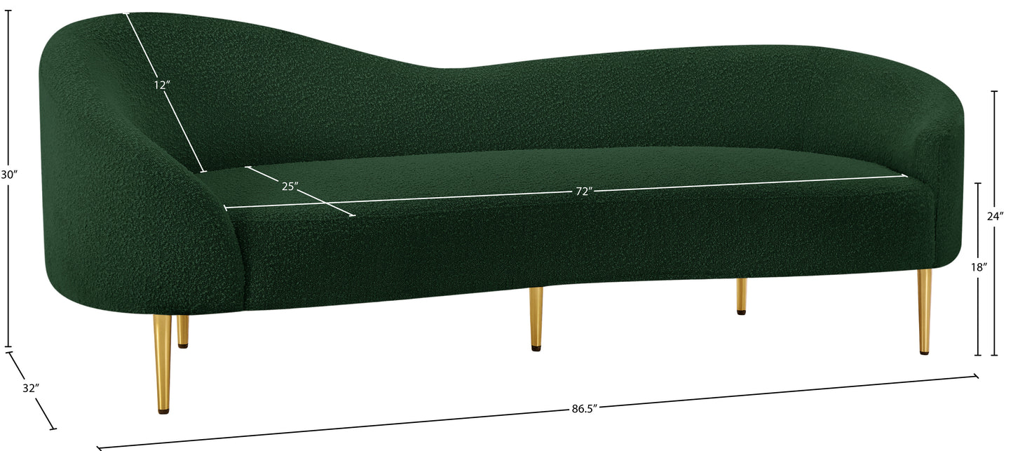 maddox green boucle fabric sofa s