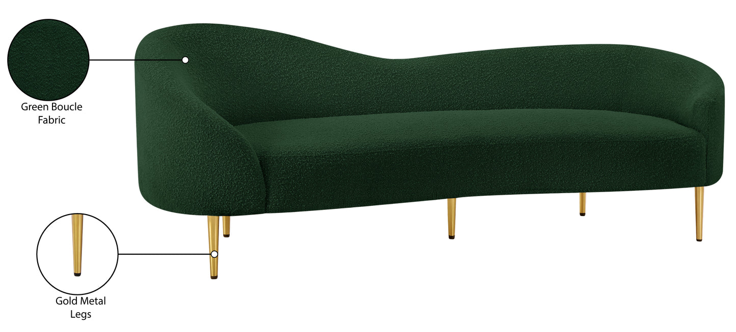 maddox green boucle fabric sofa s