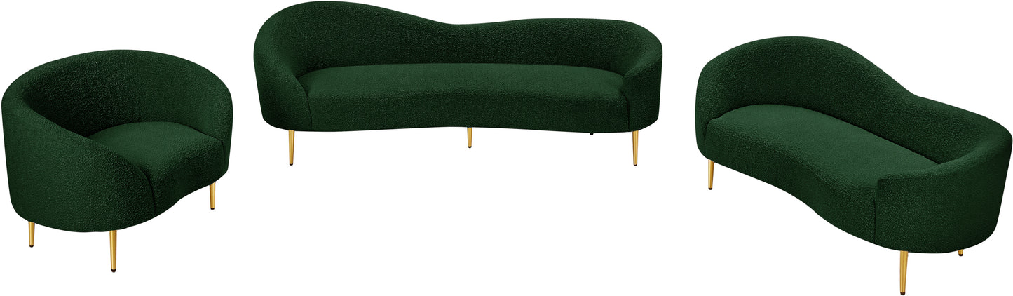 maddox green boucle fabric sofa s