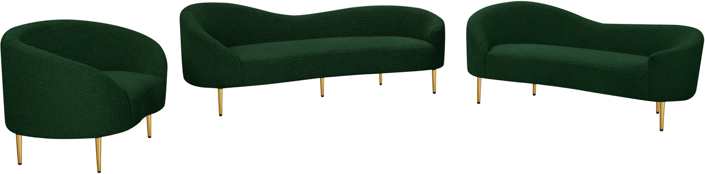 maddox green boucle fabric sofa s