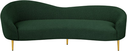 Maddox Green Boucle Fabric Sofa S