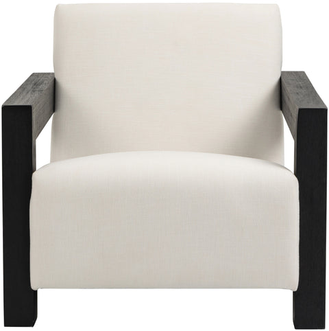 Piper Cream Linen Textured Fabric Upholstered Accent Chair, 1 Piece