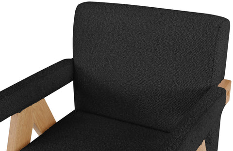 Julian Black Boucle Fabric Accent Chair