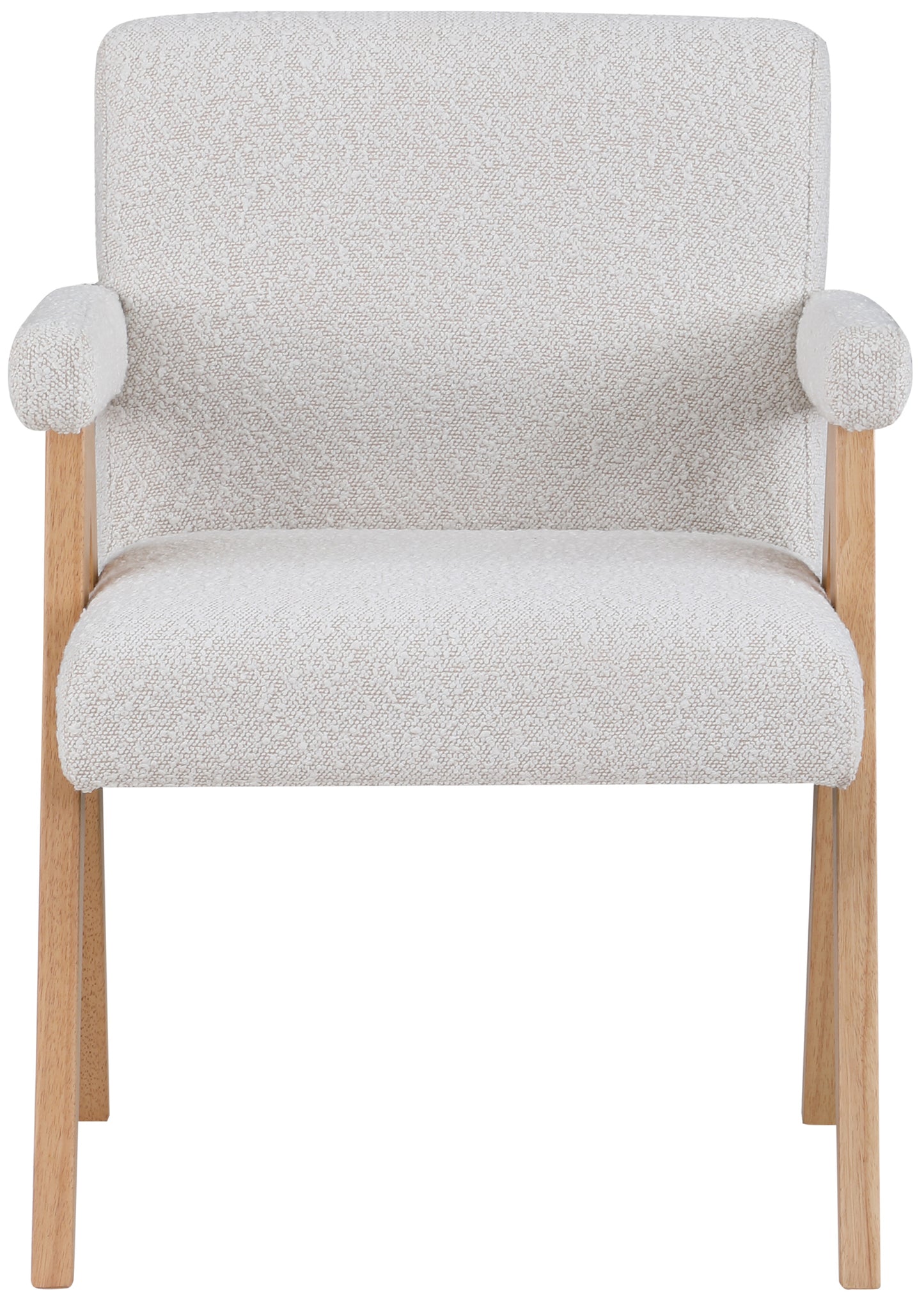 julian cream boucle fabric accent chair