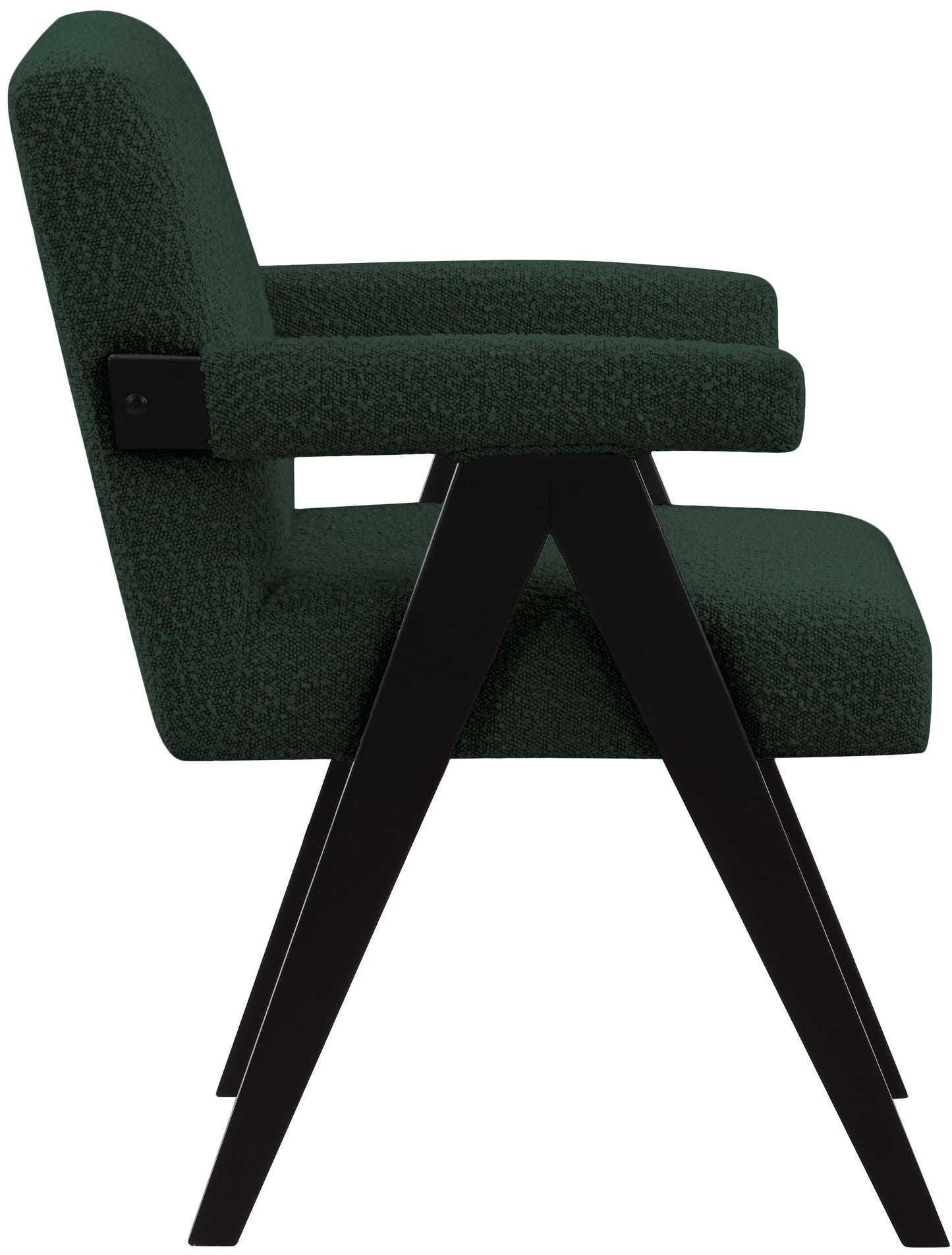 donatella green boucle fabric accent chair green