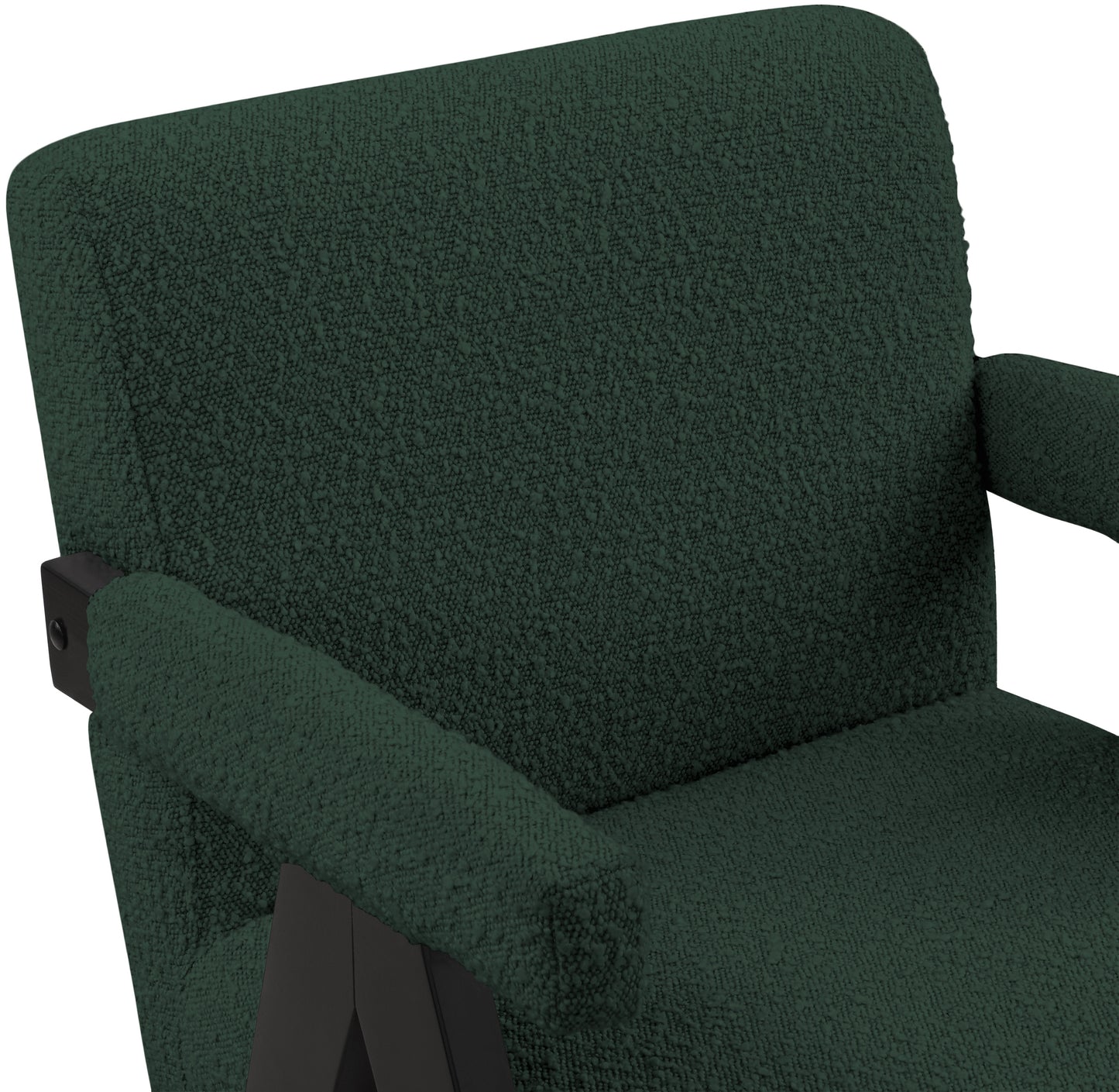 donatella green boucle fabric accent chair green