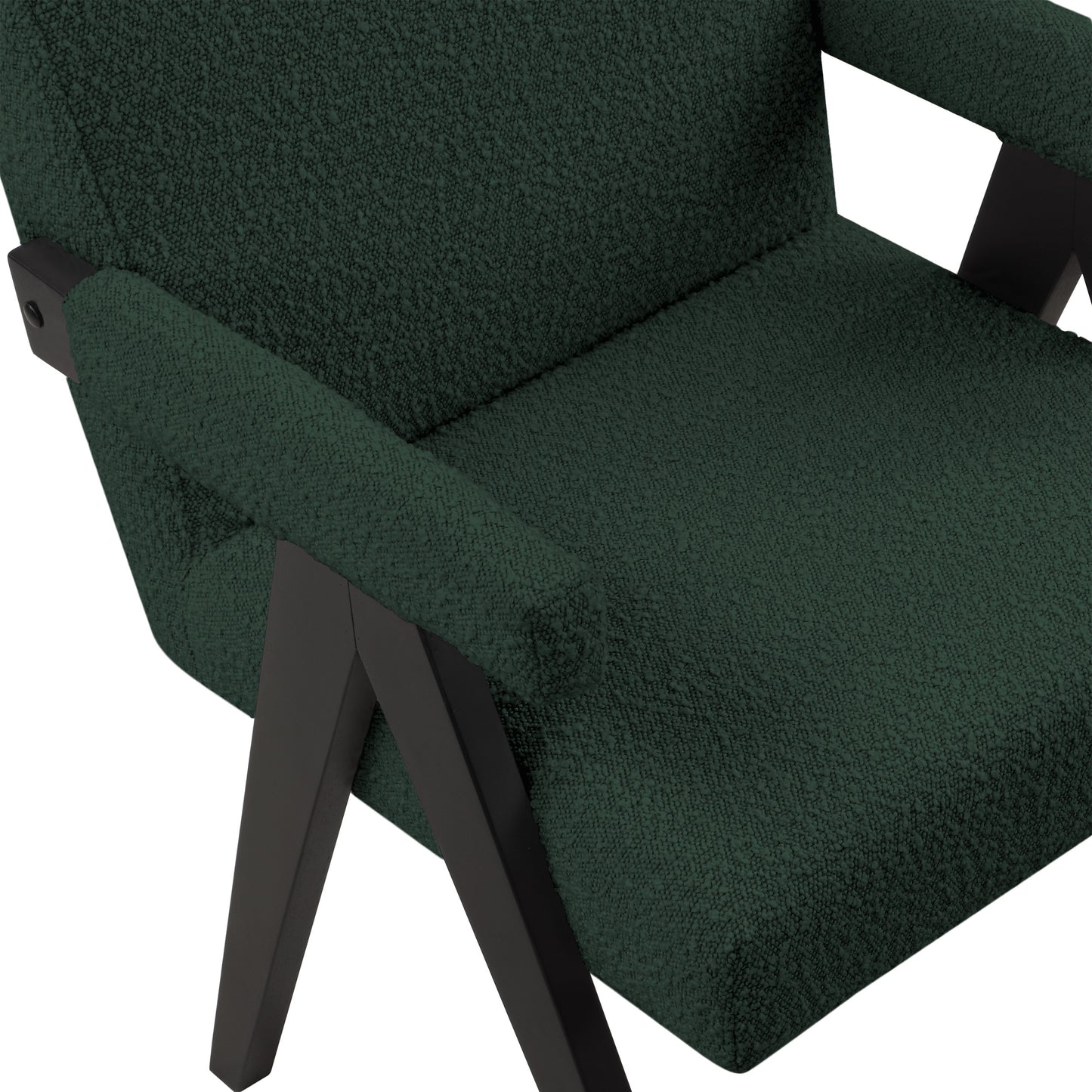 donatella green boucle fabric accent chair green