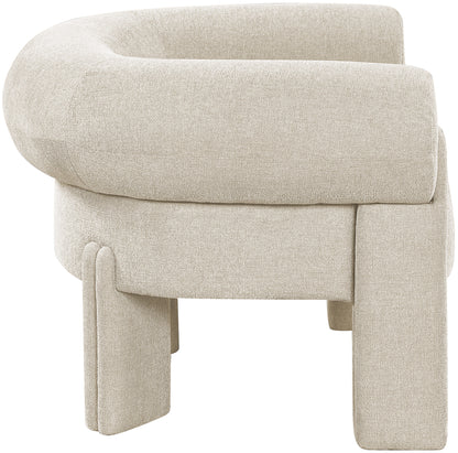 Emerson Beige Polyester Fabric Accent Chair Beige