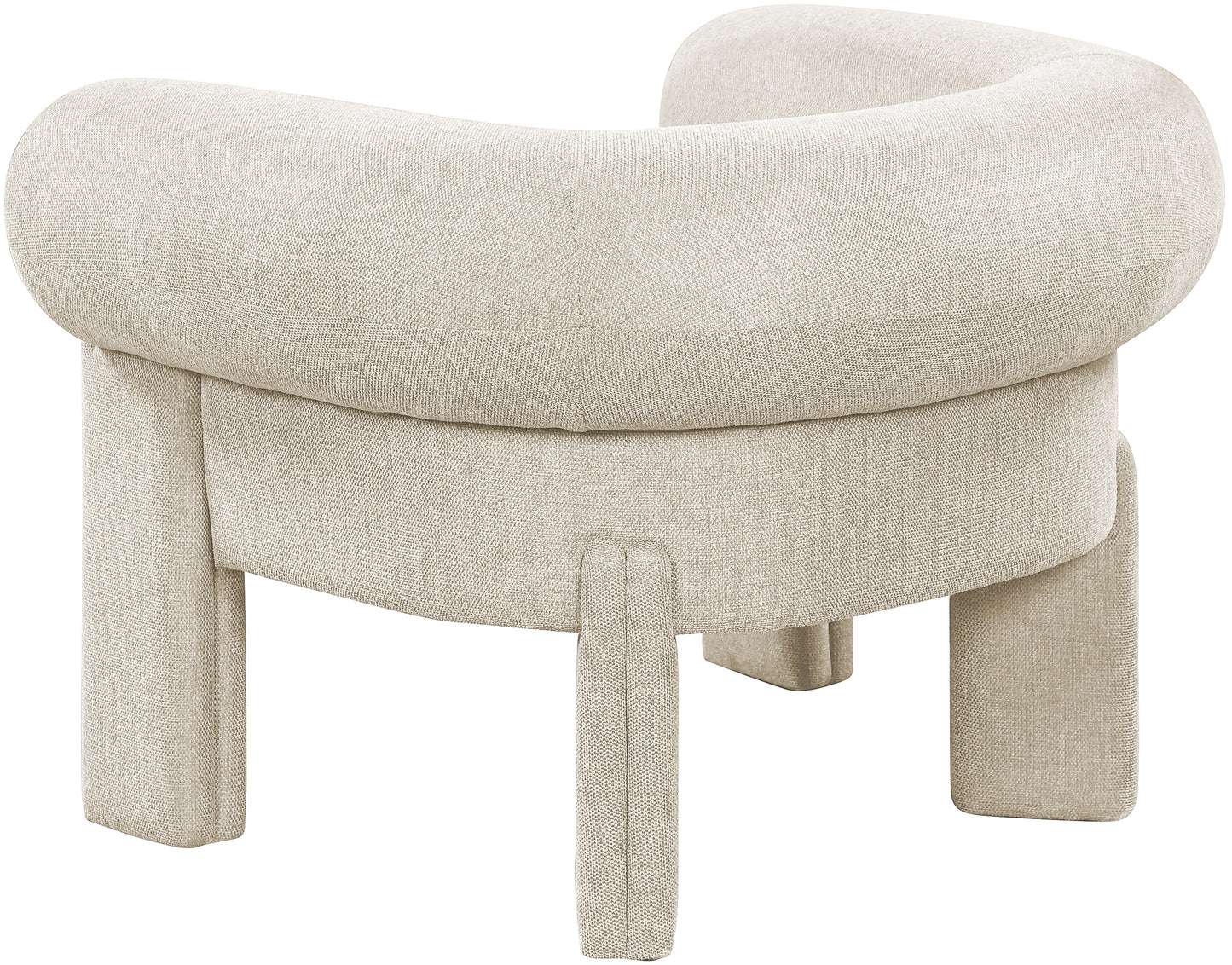 emerson beige polyester fabric accent chair beige