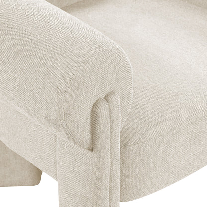 Emerson Beige Polyester Fabric Accent Chair Beige