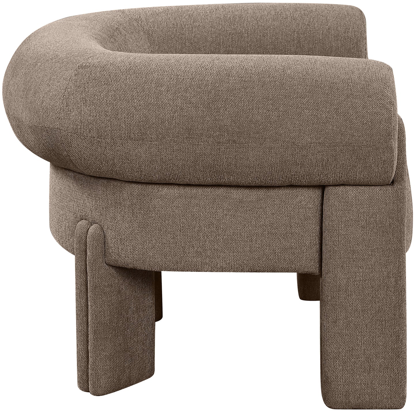 emerson brown polyester fabric accent chair brown