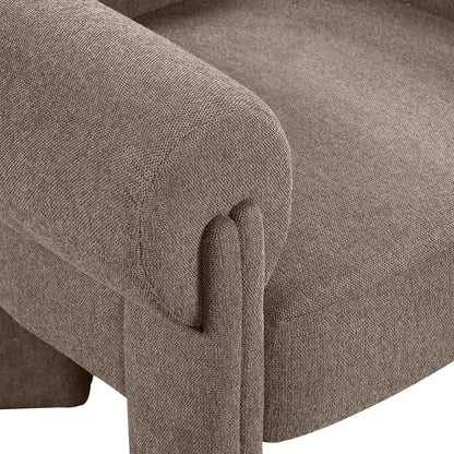 Emerson Brown Polyester Fabric Accent Chair Brown